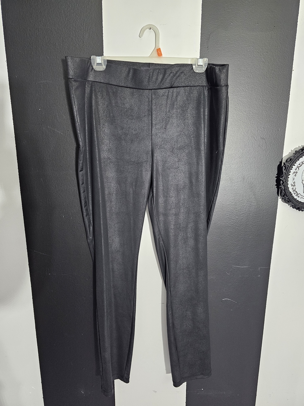 NYDJ Black Faux-Leather Leggings